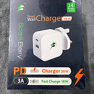 Fast Wall Charger 2port (PD + USB) 38watt (White)