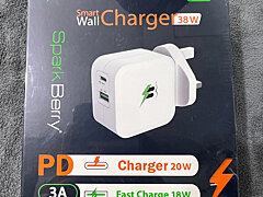 Fast Wall Charger 2port (PD + USB) 38watt (White)