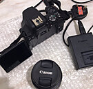 DSLR - نوع الكاميرا 250D, دقة الوضوح 24.0 MP, نوع المستشعر 22.3 mm x 14.9 mm CMOS, ISO 100 - 25600, دقة وضوح الفيديو 4K at 25fps, FHD at 60fps and HD at 60fps, معدل التصوير المتتالي 5.0fps, السنة 2019