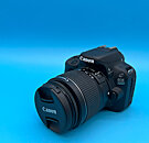 DSLR - نوع الكاميرا 100D, دقة الوضوح 18.0 MP, نوع المستشعر APS-C CMOS, ISO 100 - 12800, دقة وضوح الفيديو لا تدعم تصوير الفيديو, معدل التصوير المتتالي 3.0fps, السنة 2013